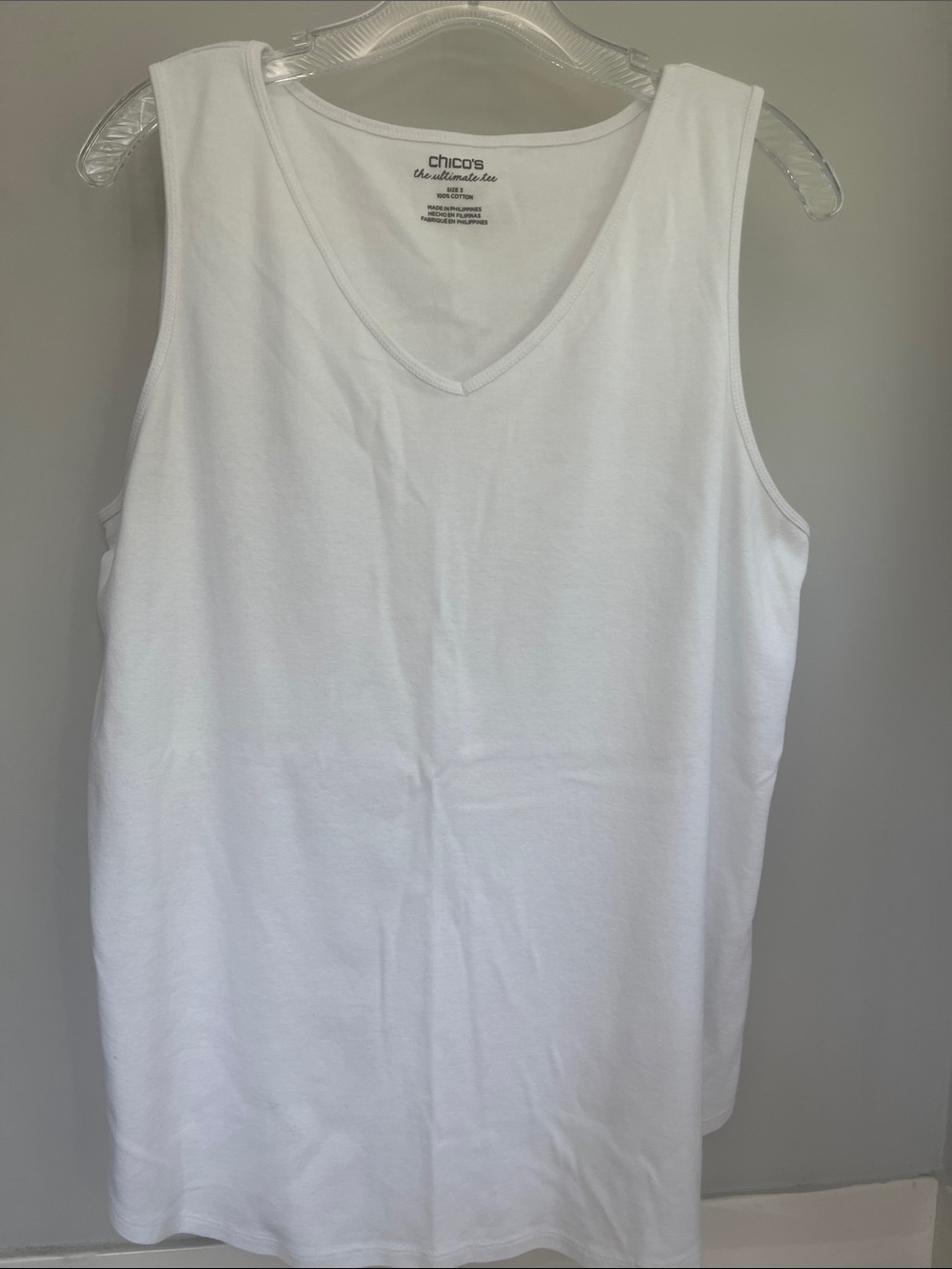 Chico's White Ultimate Tee Tank